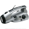 LED Dynamo Flashlight w/Radio